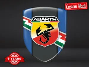 Fiat Abarth Pegatinas Resina Calidad Personalizada Insignias Auto